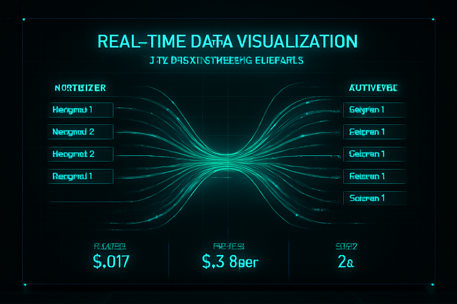 Server room with glowing equipment