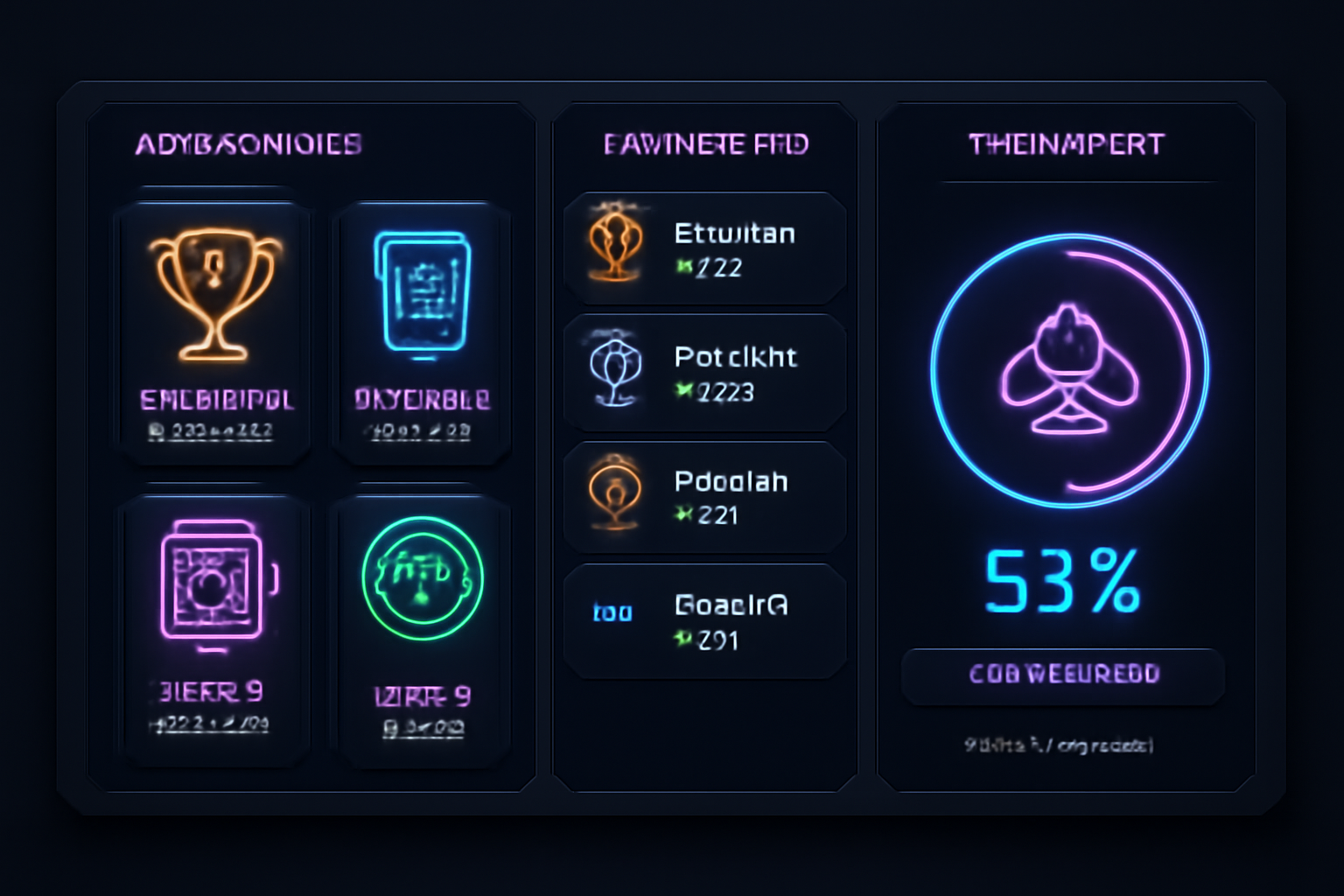 Neon lights abstract visualization